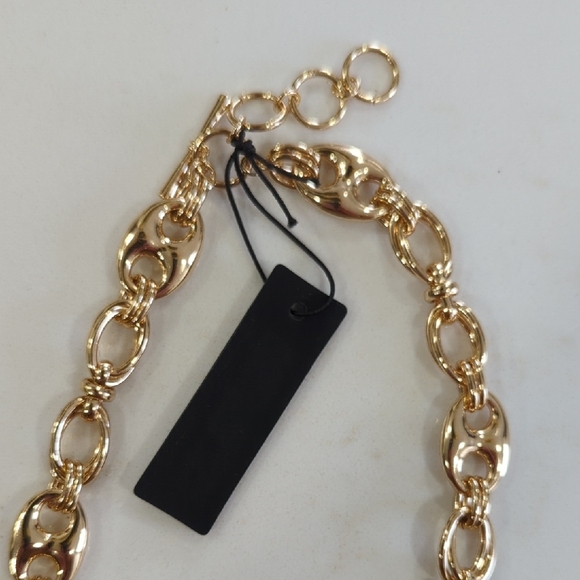 Ann Taylor Shiny Gold Link Necklace - Picture 8 of 8